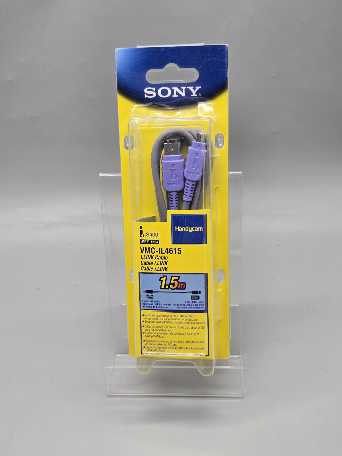 Vintage Sony VMC-IL4615 i.LINK DV Transfer Cable Sony Handycam Genuine New 