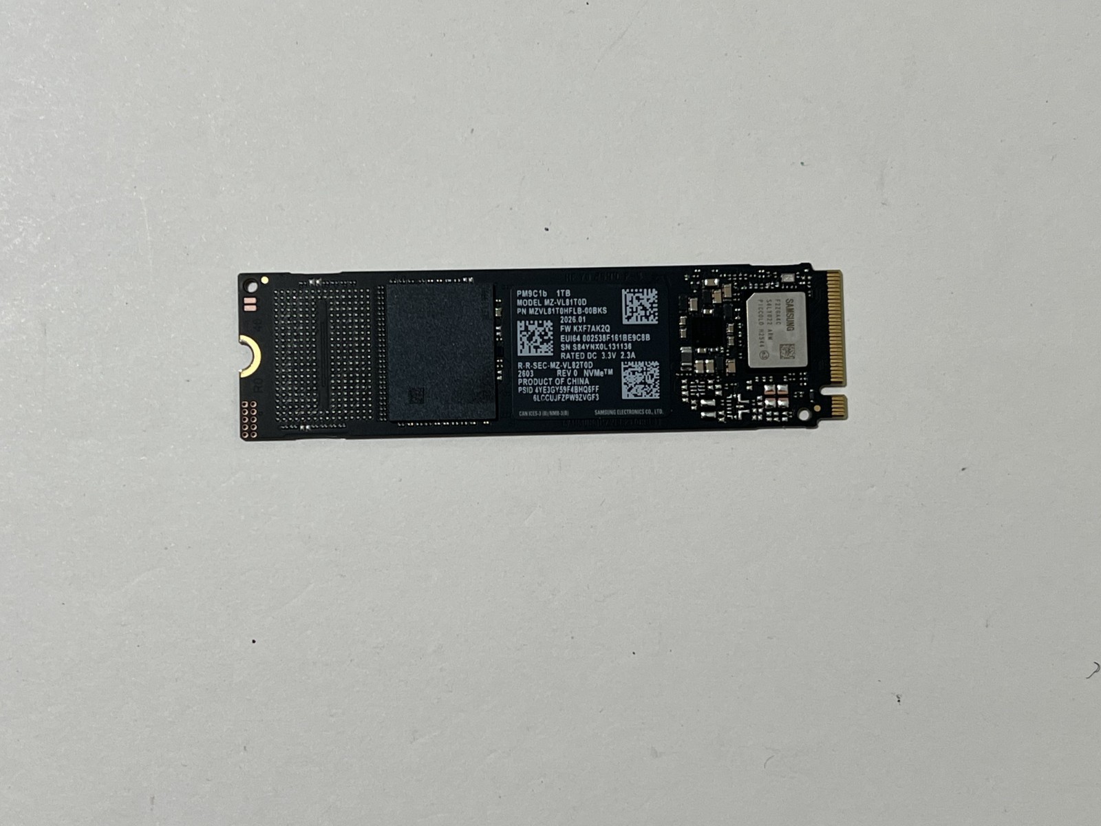Samsung PM9C1B 1TB M.2 NVMe Gen 4.0 x 4 SSD 2280mm MZ-VL81T0D #136
