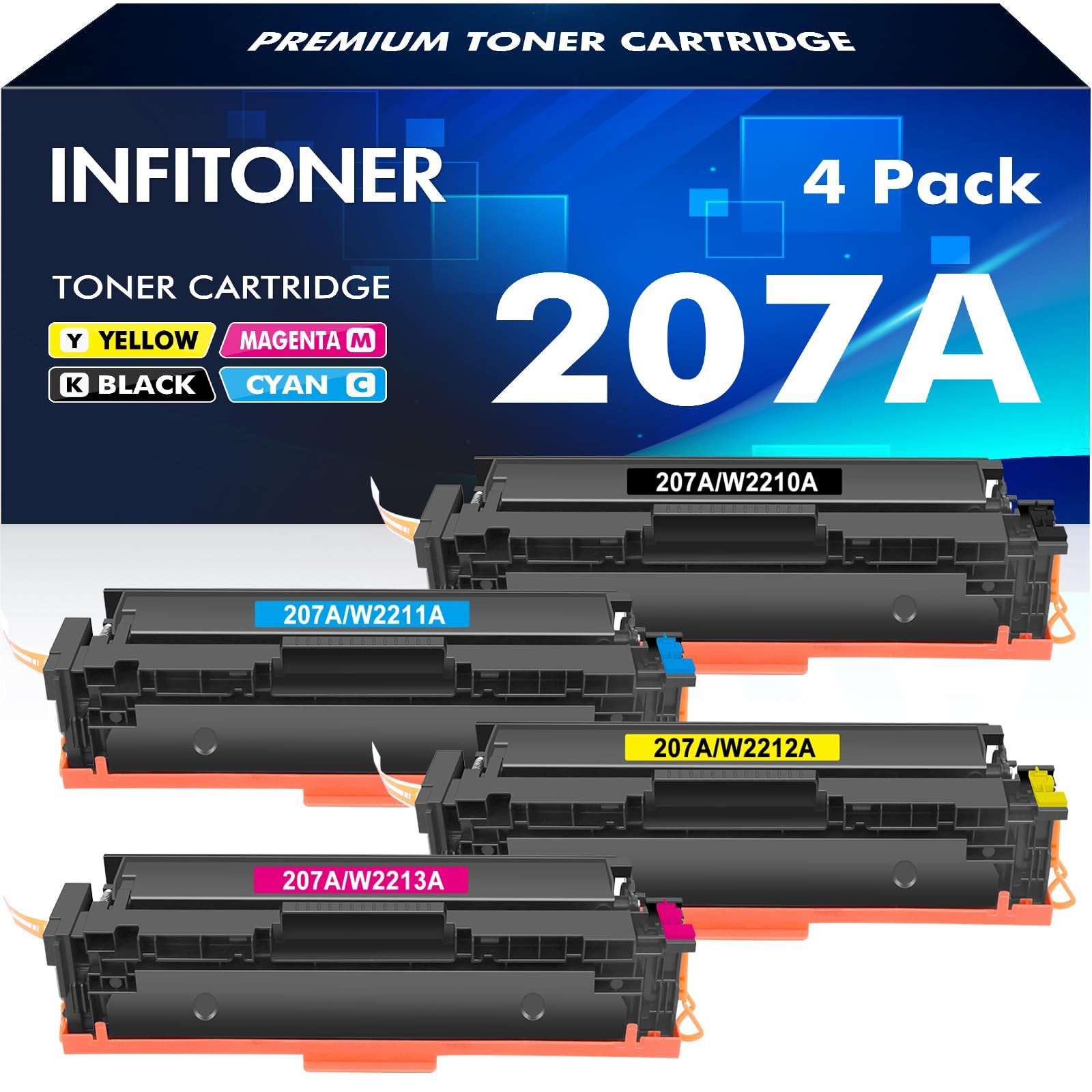 207A 207X Toner Compatible for HP Color LaserJet Pro M283fdw M283fdn