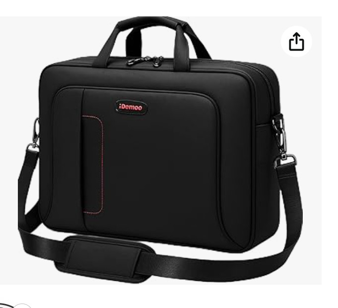 ELITE 16 Inch Laptop Bag with Shoulder Strap - Jet Black - Laptop Briefcase, Exp