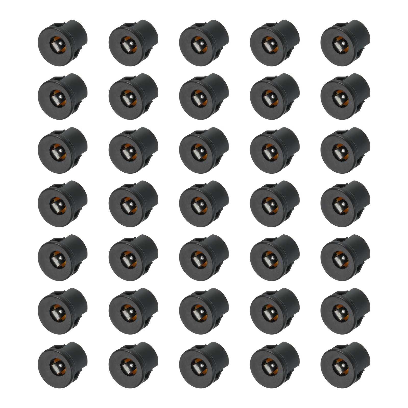 40pcs DC5521 Power Jack, 30V 0.5A 14x14x18mm 3 Pin, Black
