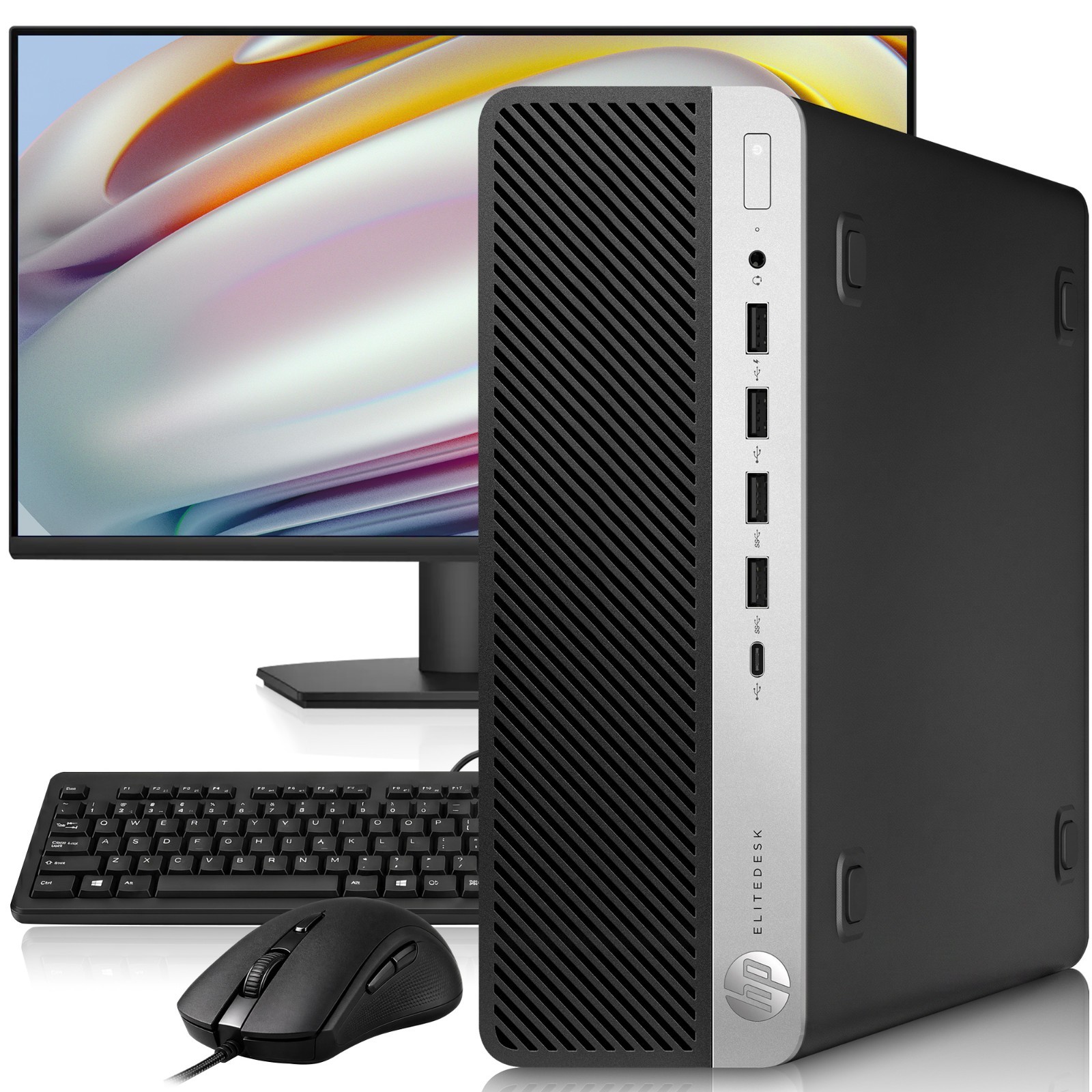 HP 705 G4 Desktop PC AMD Ryzen 2400G 32GB RAM 1TB SSD 1TB HDD 24” LED WiFi Win11