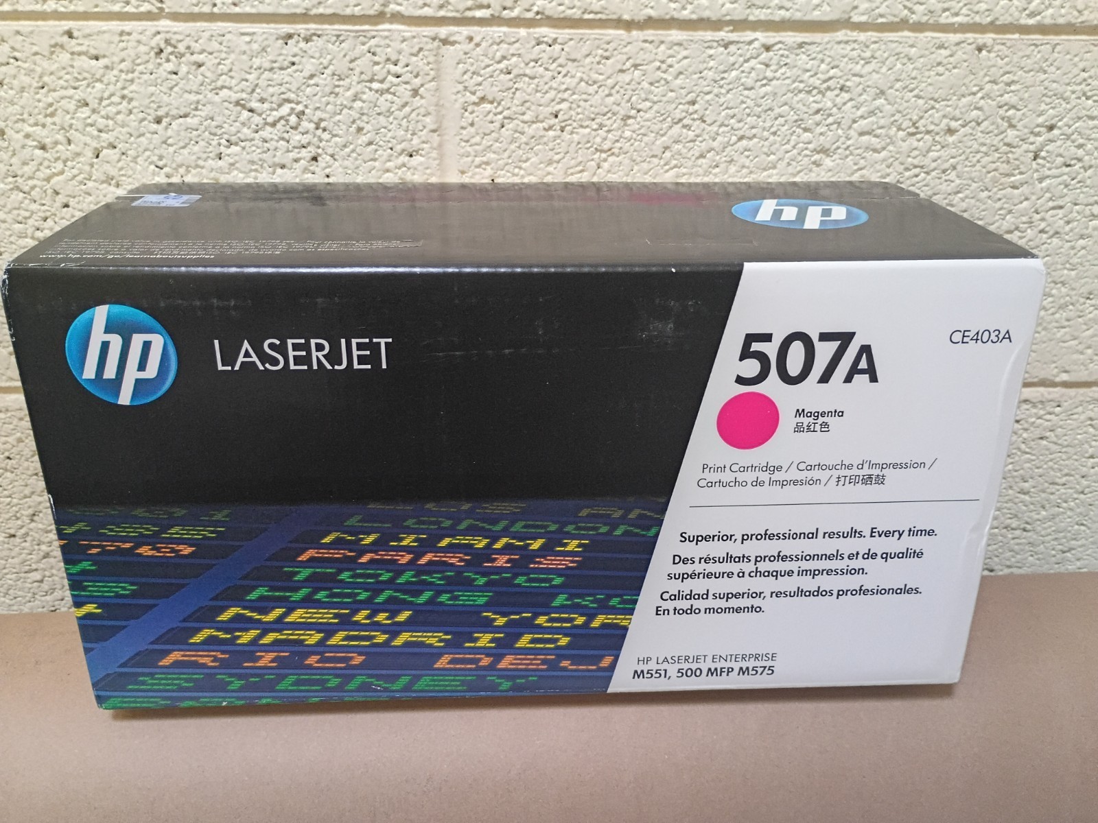 HP 507A CE403A Magenta Toner Cartridge Genuine Sealed Box