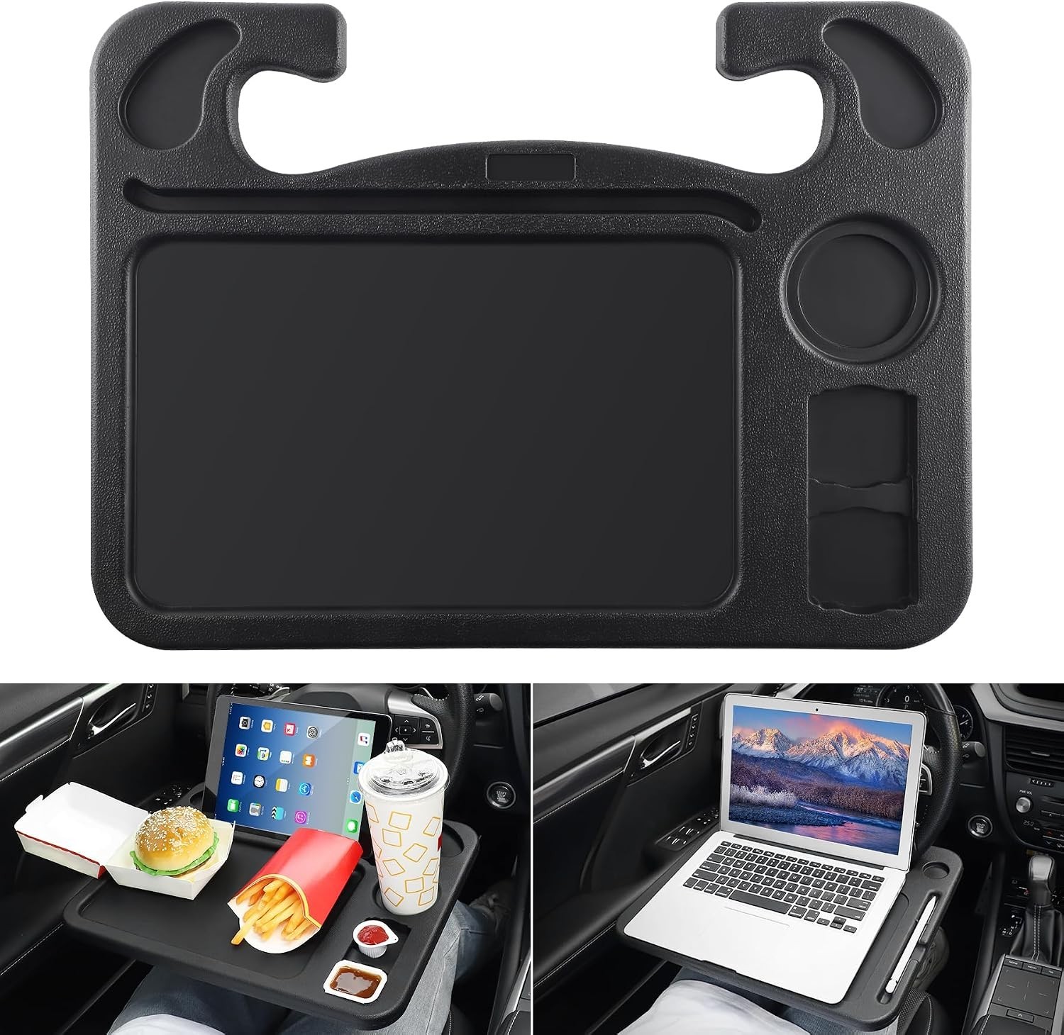 Escritorio para volante de coche para portátil, accesorio multiusos para viajes