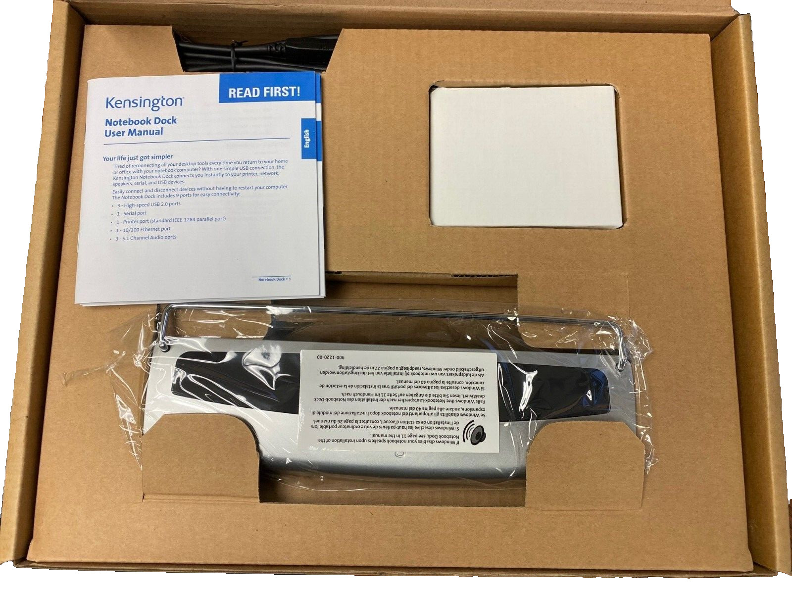 New  Kensington Notebook Dock  Model # K33239
