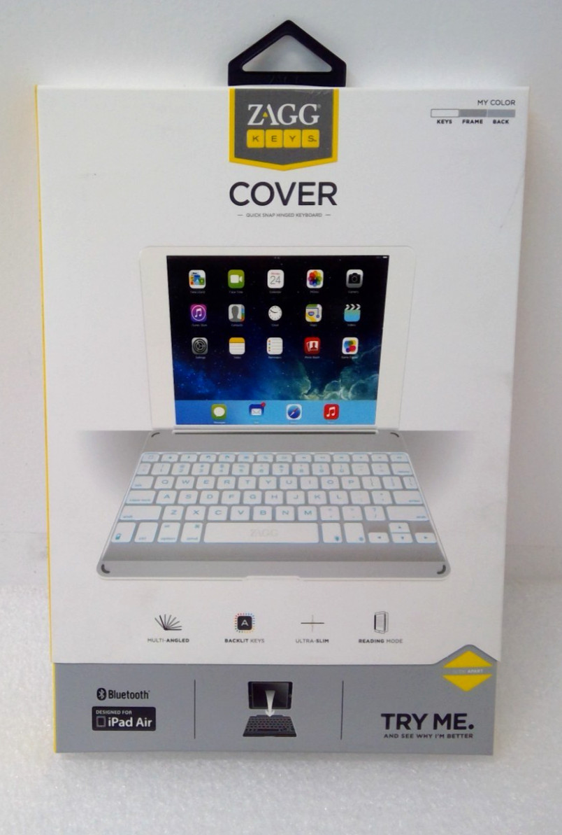 NEW Zagg Cover iPad Air 1ST GEN Bluetooth Keyboard backlit keys hinged case dock