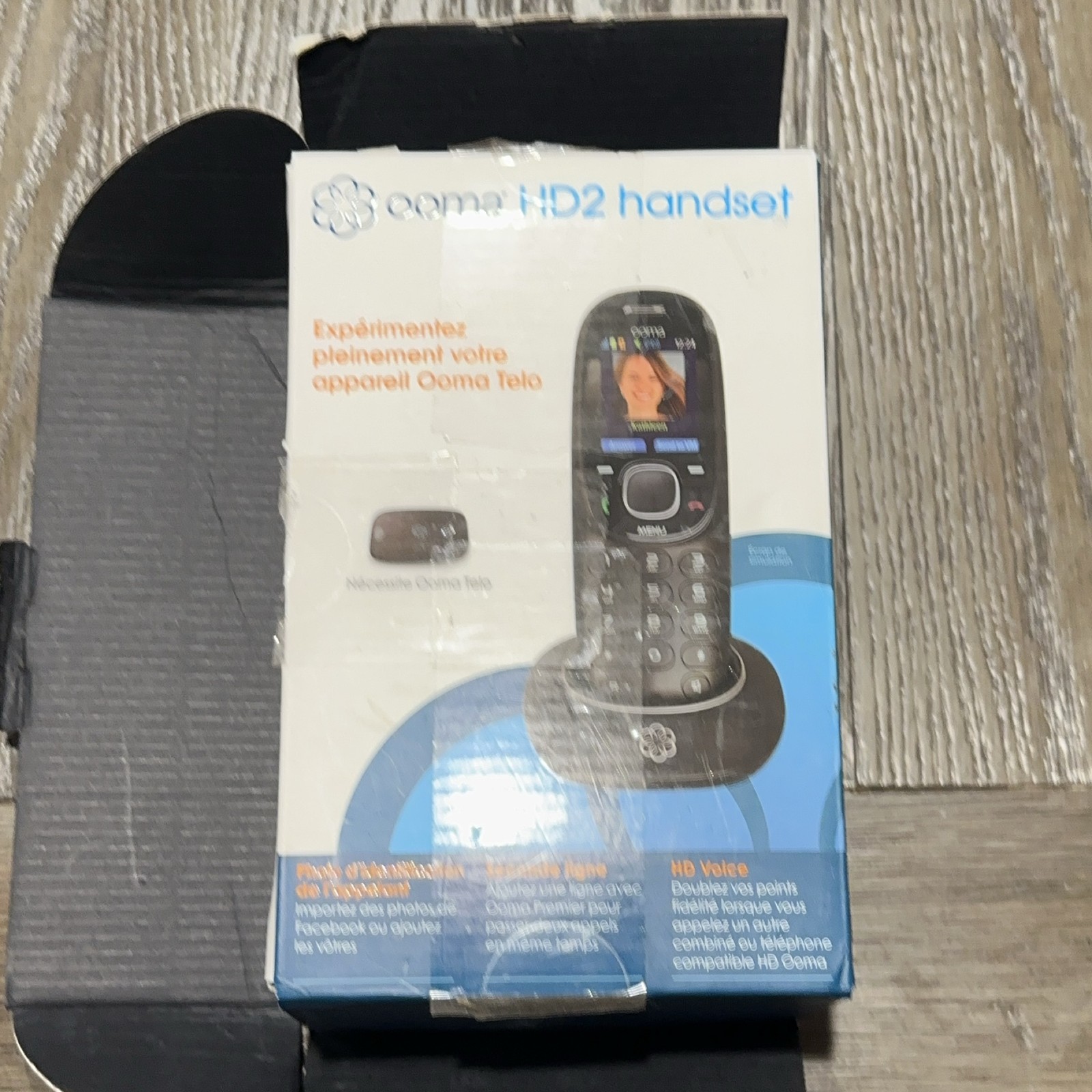 Ooma HD2 Cordless Handset for Ooma Telo VoIP Home Phone System - Black