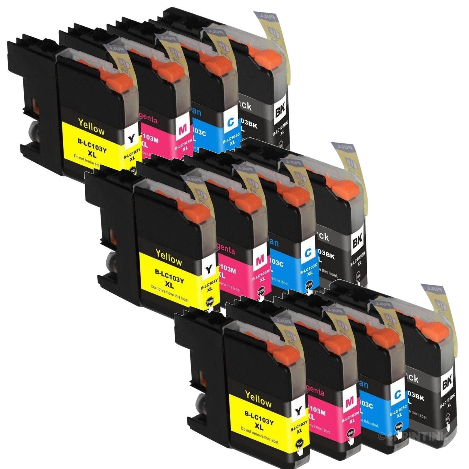 12 x LC103 XL Ink Fits For MFC-J470DW MFC-J475DW MFC-J870DW New Version CHIP
