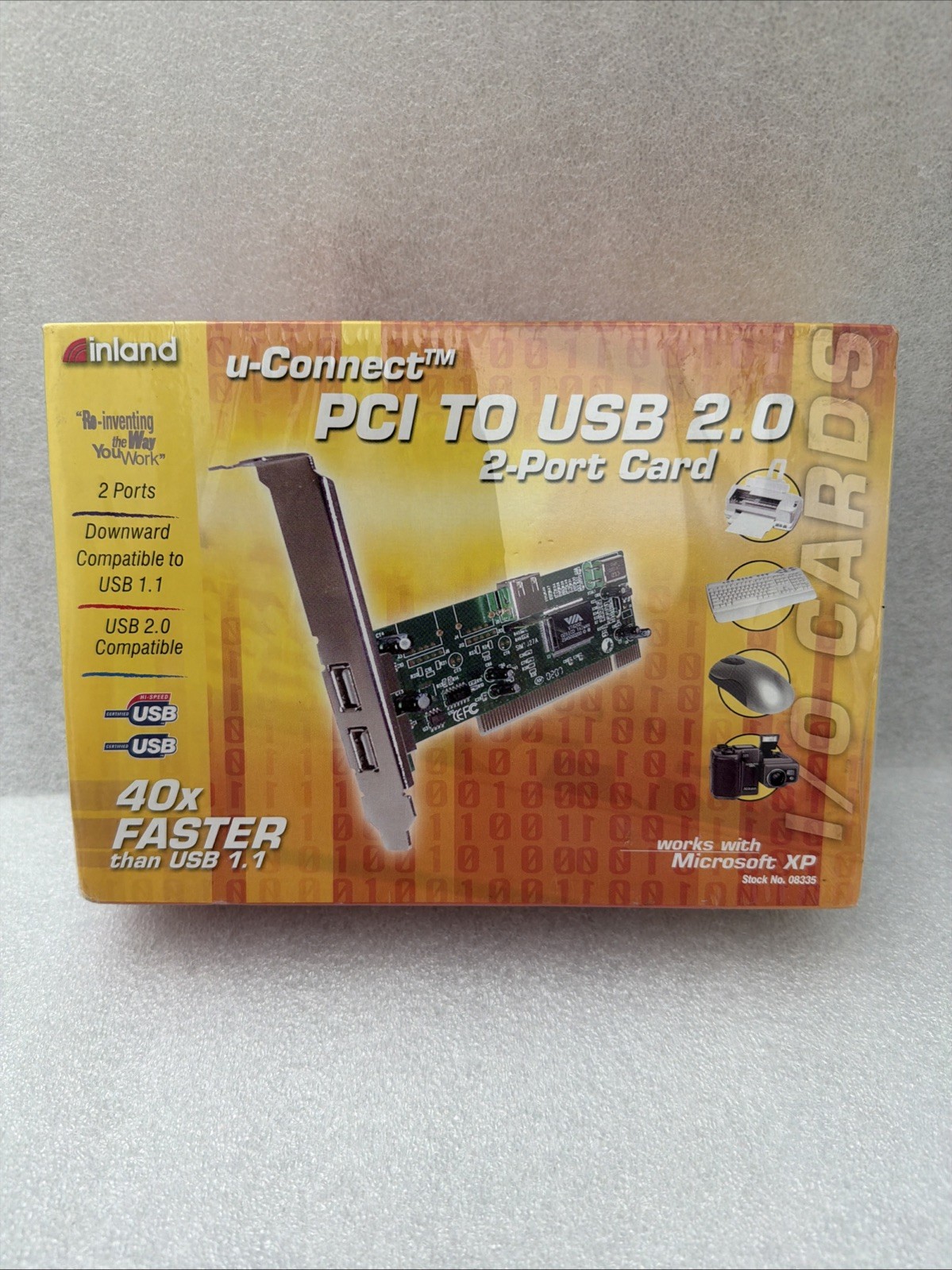 Inland U-Connect PCI to USB 2.0 2-Port Card New Sealed