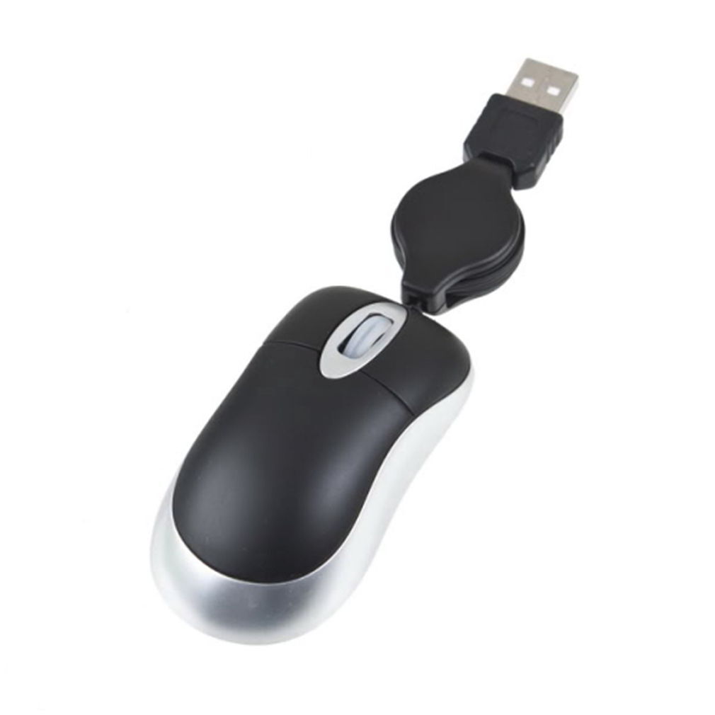 New Mini Retractable USB Optical Scroll Wheel PC Laptop Notebook Mouse Mice Us