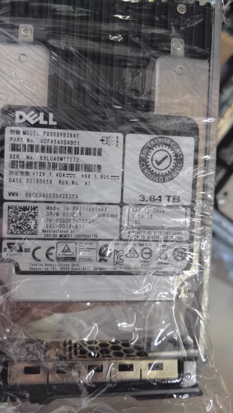 FOR 03DDFT 3DDFT DELL PX05SVB384Y 3.84TB 2.5" SAS 12G MU SSD Solid State Drive