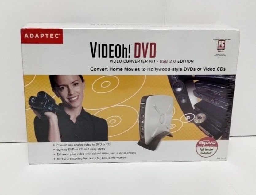 DVD Video Complete Converter Kit USB 2.0 VHS Hi8 Camcorder CD Home VideOh