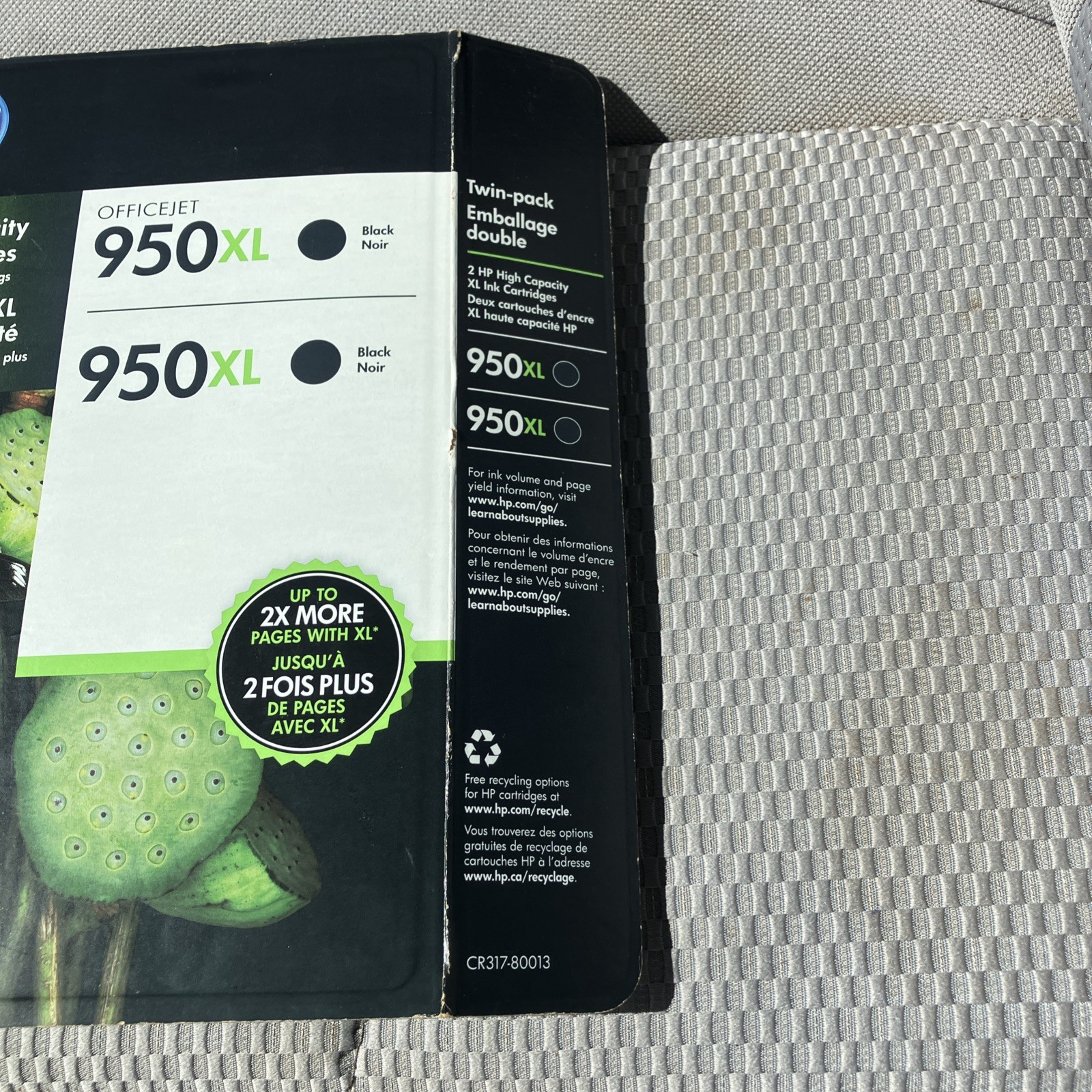 HP 950XL Black Ink Cartridges Two Pack  Expired - Factory Sealed