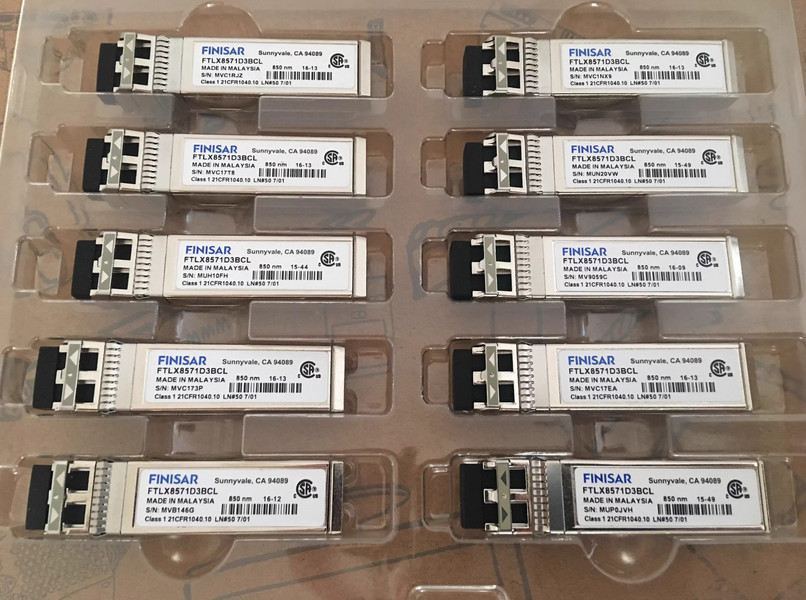 1Pcs Finisar FTLX8571D3BCL 10G 300m Multimode SFP+ Transceiver-