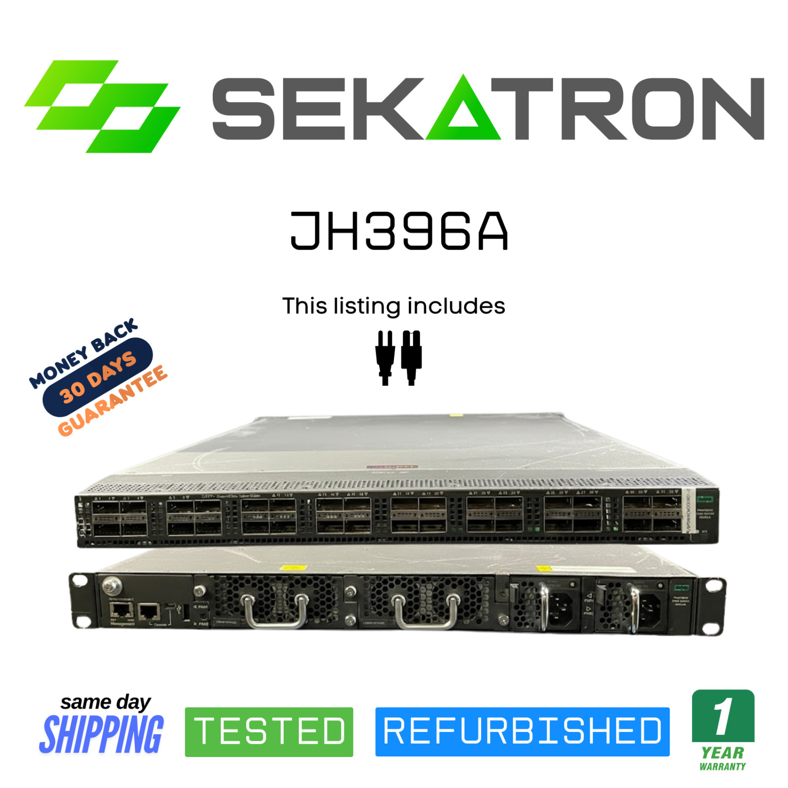 🔀 HPE JH396A 5940 32QSFP+ • 32× 40GbE Back-to-Front Cooling • Tested ⚡FastShip