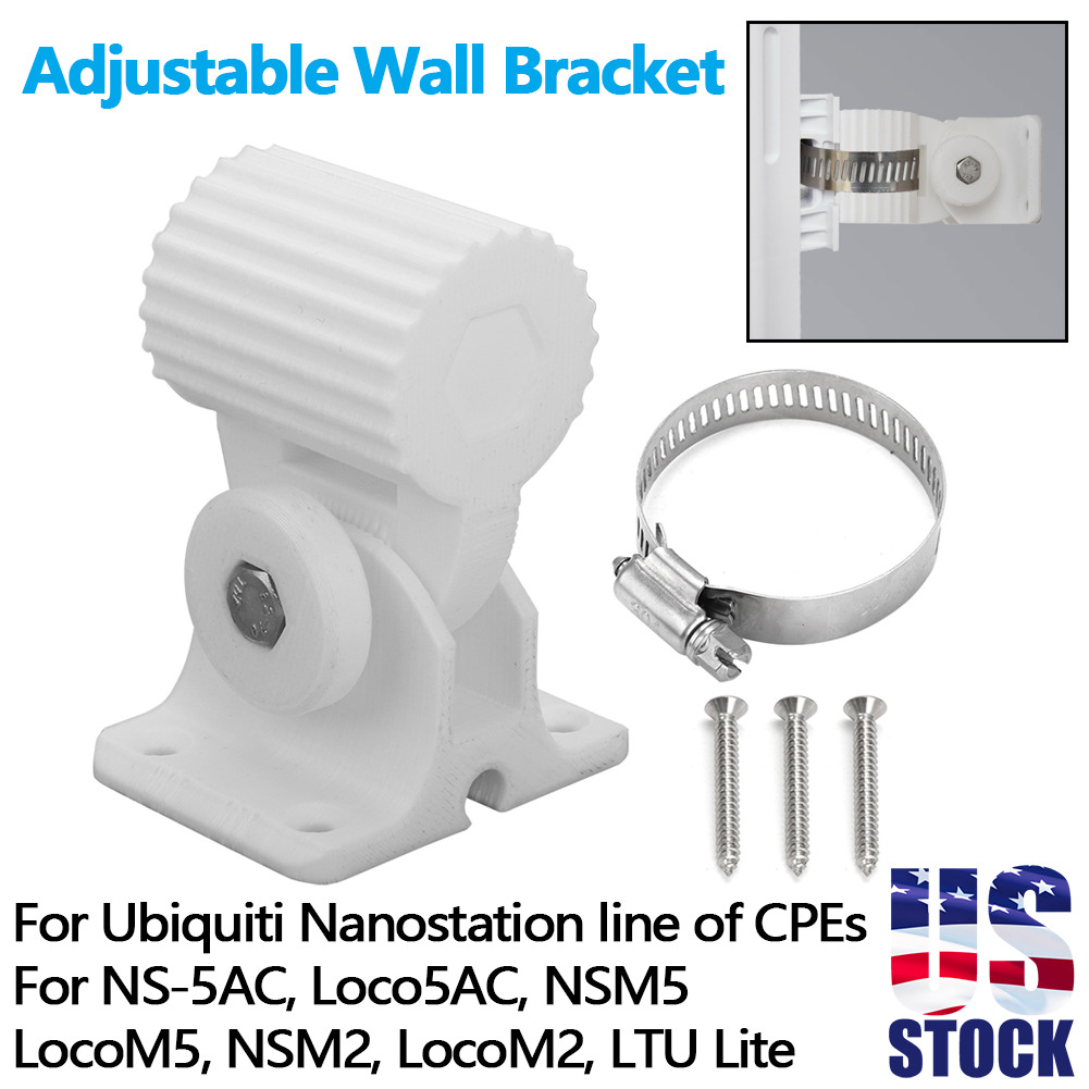 US For Ubiquiti Nanostation Line CPE Adjustable Wall Bracket Loco5AC LocoM5 NSM5