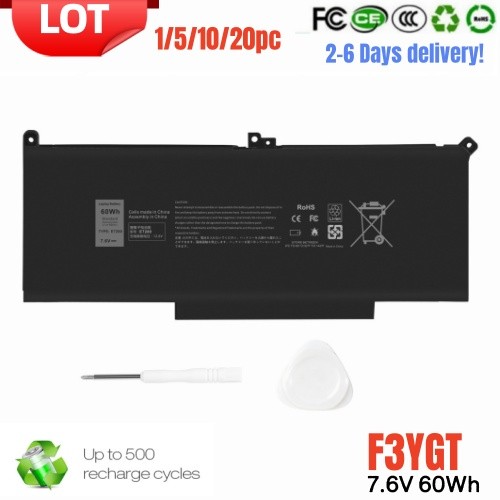 ✅LOT 1-20PC F3YGT Battery For Dell Latitude E7280 E7480 E7390 7390 7480 7490