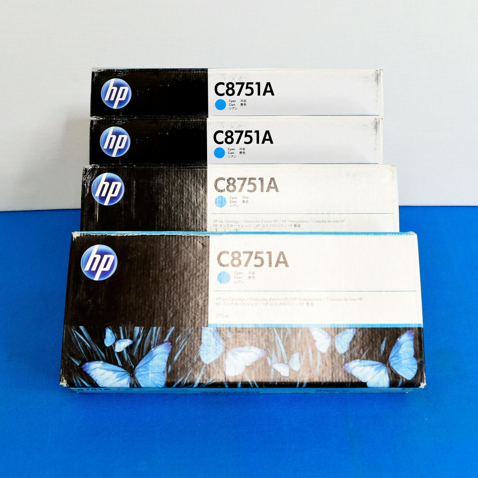 HP (Lot of 4) C8751A Cyan 775 ml Ink MFP CM8060 CM8050