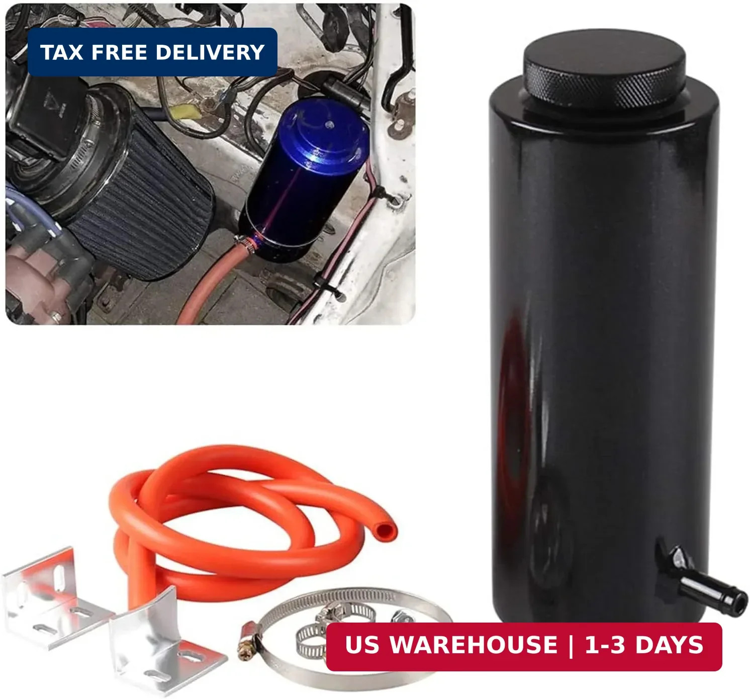 RYANSTAR Universal car Radiator Coolant Tank 800ml Coolant Expansion Tank Overfl