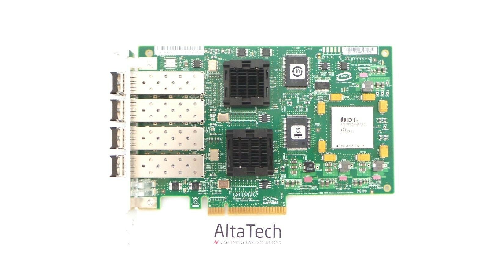 NetApp 111-00415 4 Port Fibre Channel 4GB PCIE HBA Host Bus Adapter - X2054B-R6