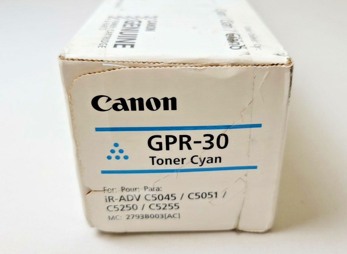 Genuine OEM Canon GPR-30 (2793B003AA) Cyan Toner Cartridge C5045 C5051 C5250