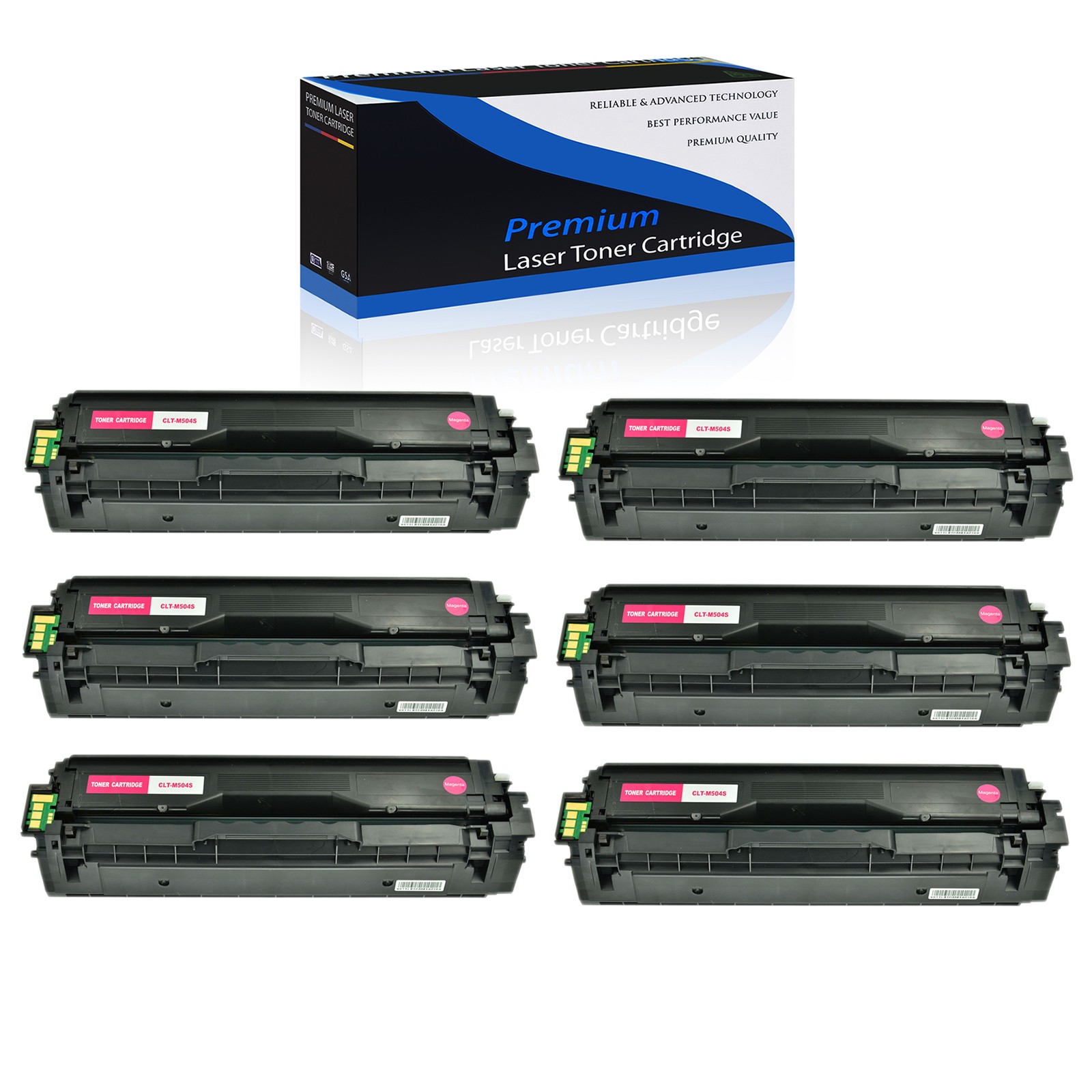 6PK CLT-M504S M504S Toner Magenta for Samsung Xpress C1810W CLX-4195F CLP-4195FW