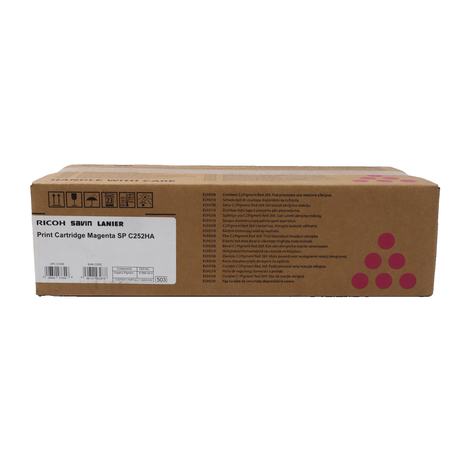 GENUINE Ricoh Print Cartridge SP C252HA 407655 M921-34 Magenta