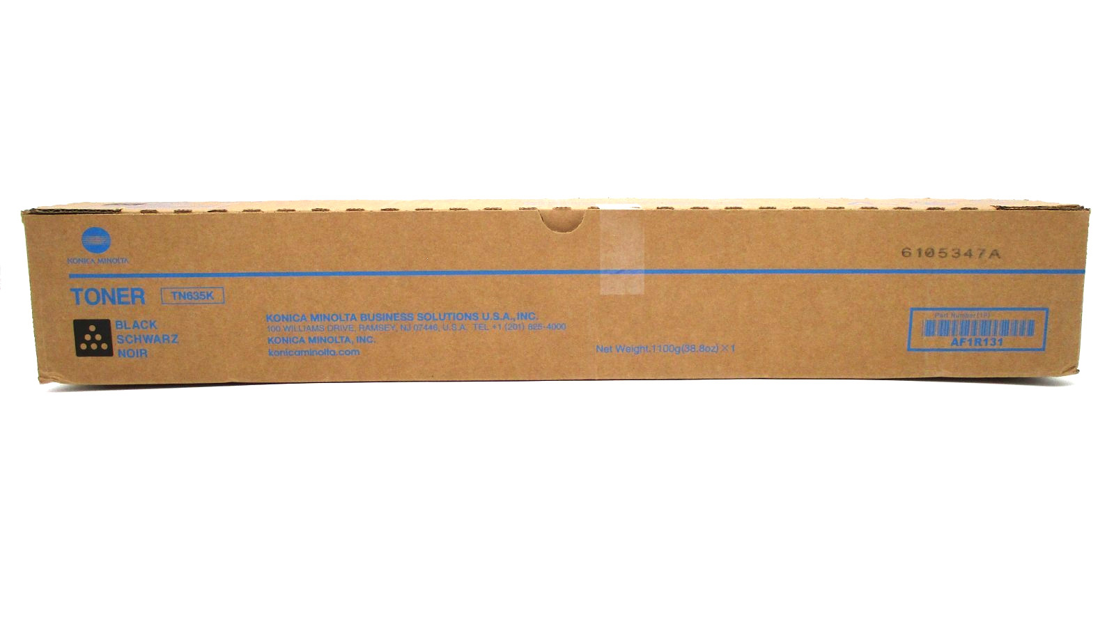 Genuine Konica Minolta TN635K Black Toner New AF1R131, TN620K Replacement