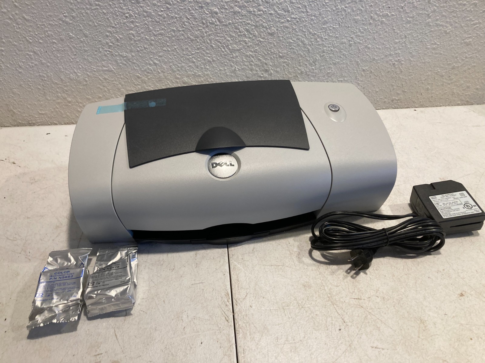Dell Photo Printer 720 Inkjet Color USB Printer W Power Supply Manuals Ink Open