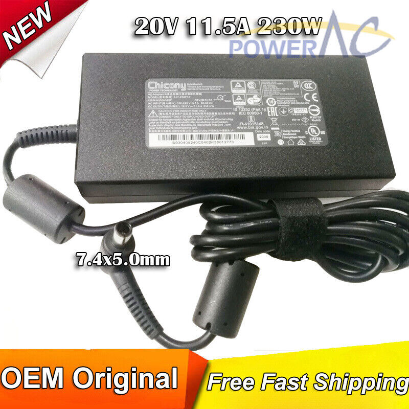 Original Chicony AC/DC Adapter for MSI GP73 Leopard 8RF-277XPT A12-230P1A Laptop