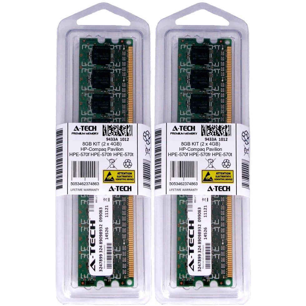 8GB KIT 2 x 4GB HP Compaq Pavilion HPE-570f HPE-570fr HPE-570t Ram Memory