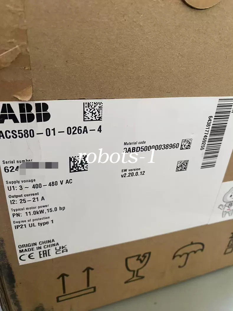 ACS580-01-026A-4 ABB inverter brand new FedEx or DHL