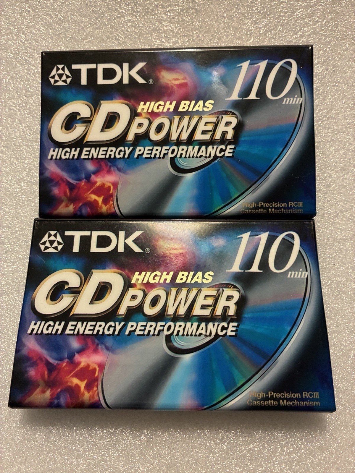 TDK CD Power 110 High Bias Cassette Tapes 2 Sealed Blank Audio Tape