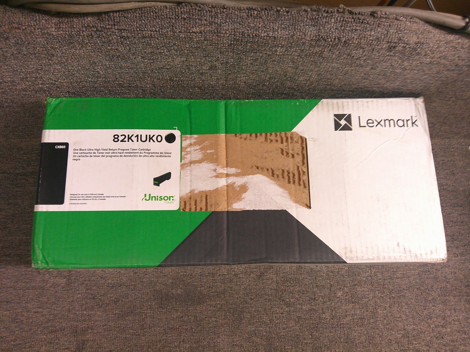 82K1UK0 New Genuine Lexmark Ultra High Yield Black Toner for the CX860