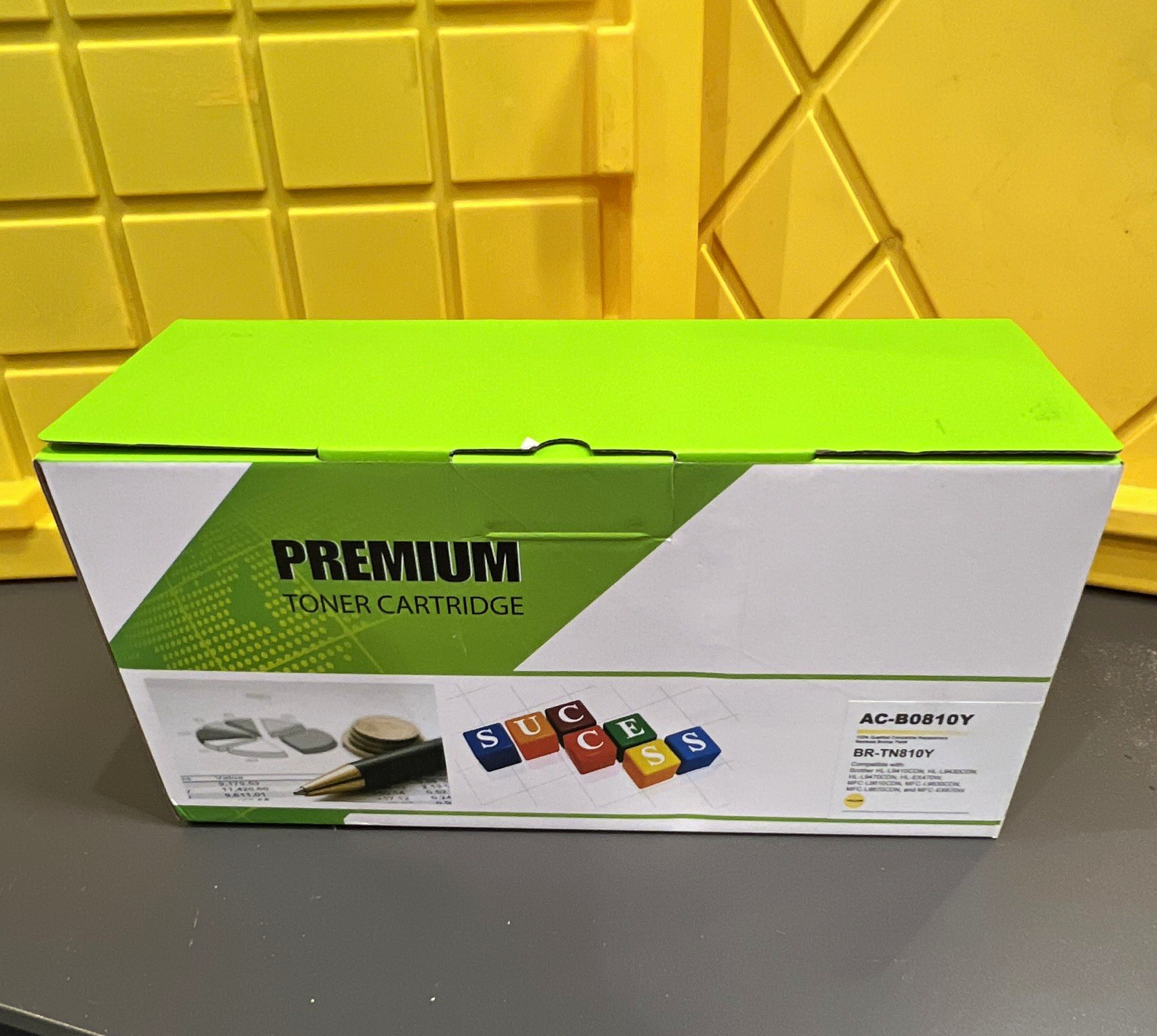 Premium Compatible Yellow Toner Cartridge for Brother TN-810Y AC-B0810Y Laser