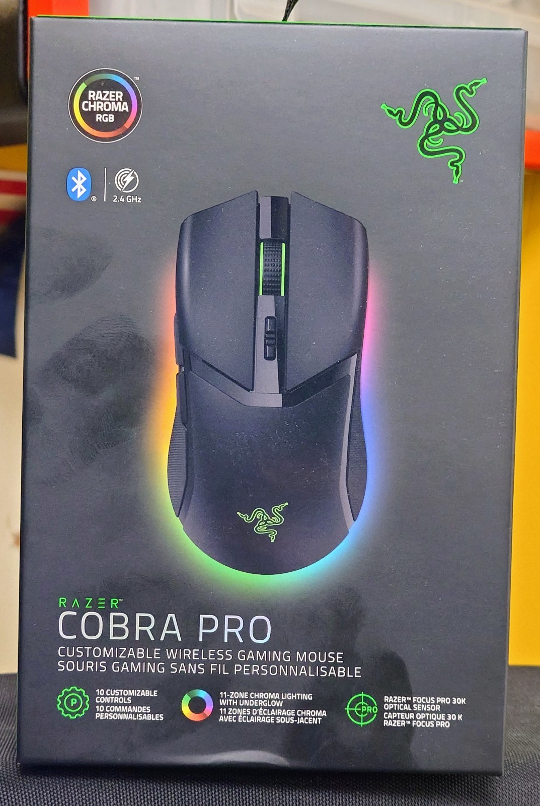Razer Cobra Pro Lightweight Wireless Gaming Mouse - Black (RZ01-04660100-R3U1)