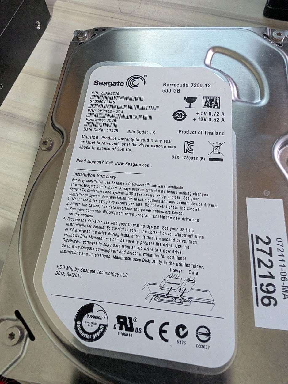 Seagate Barracuda ST500DM002 500 GB SATA III 3.5 in Desktop Hard Drive