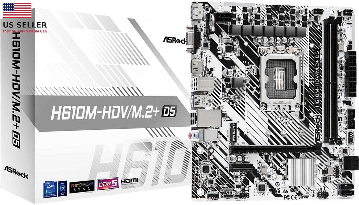 H610M-HDV/M.2+ D5 LGA 1700 Micro ATX DDR5 Intel H610 SATA 6Gb/S Micro