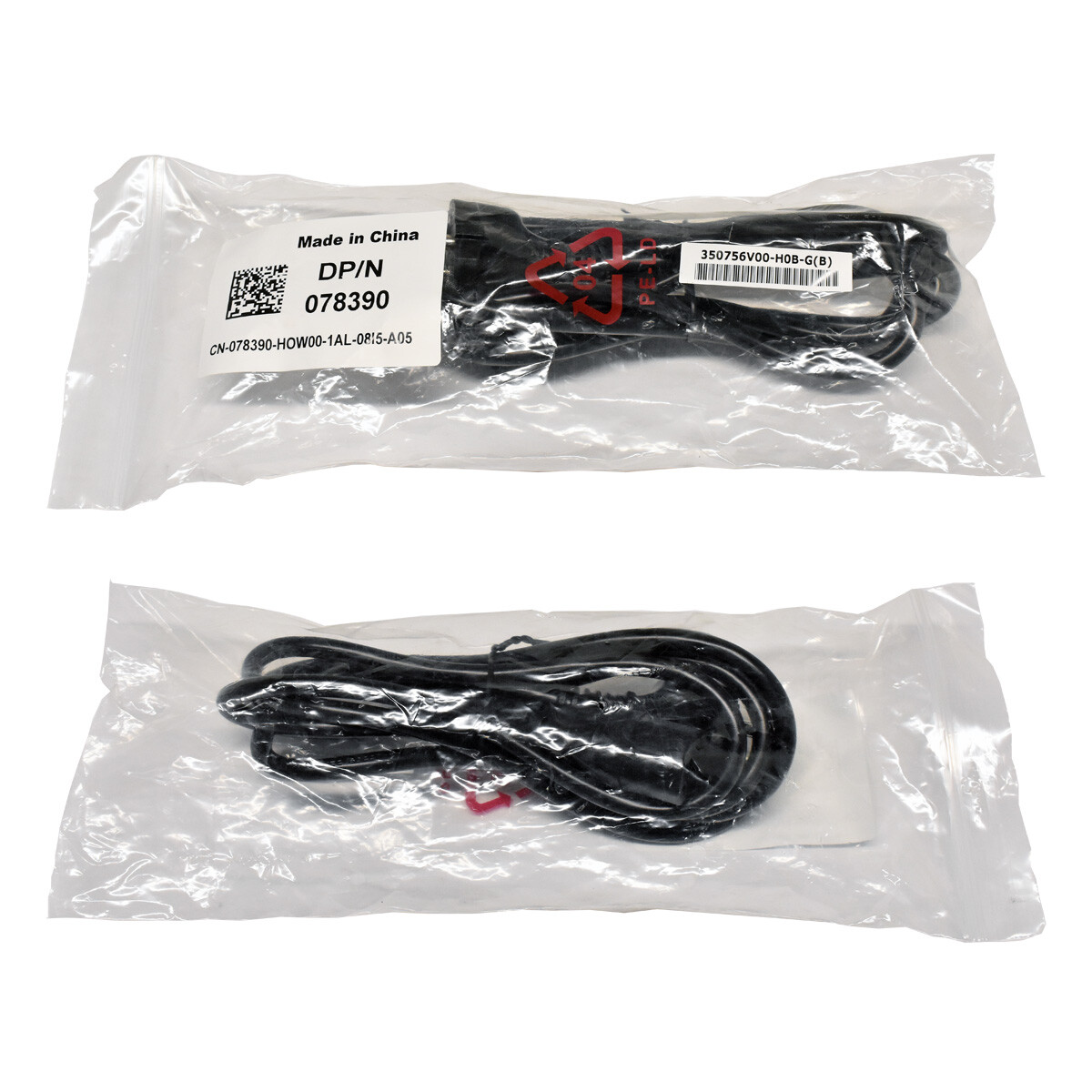 2 x DELL power cable 1.8 m Schuko C13 Dell 078390 power cable PC printer serv...