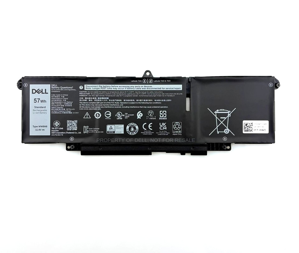 57Wh Genuine WW8N8 BatteryFor Dell Latitude 7340 7350 7440 7450 7640 7650 Series