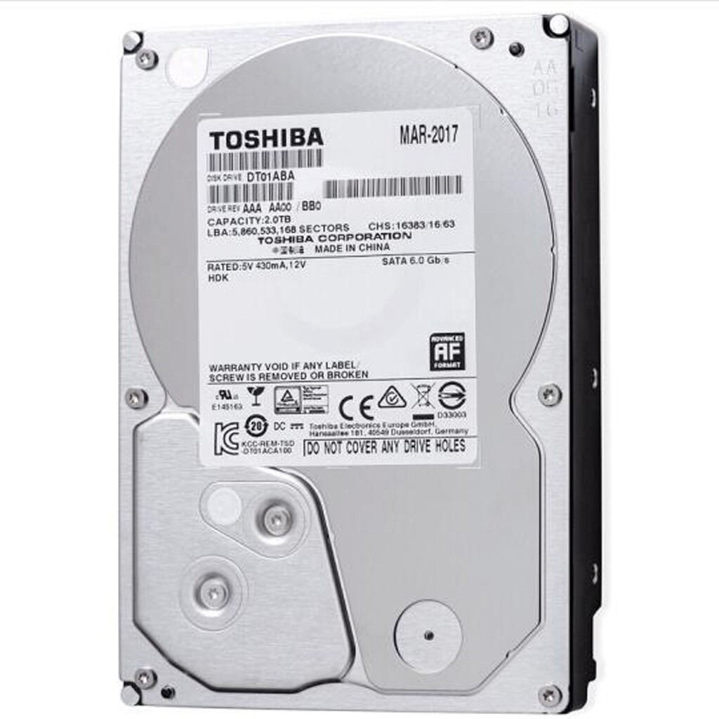 for Toshiba Mars C 2TB DT01ABA200V SATA 3.5" Internal Hard Drive For PC DVR CCTV