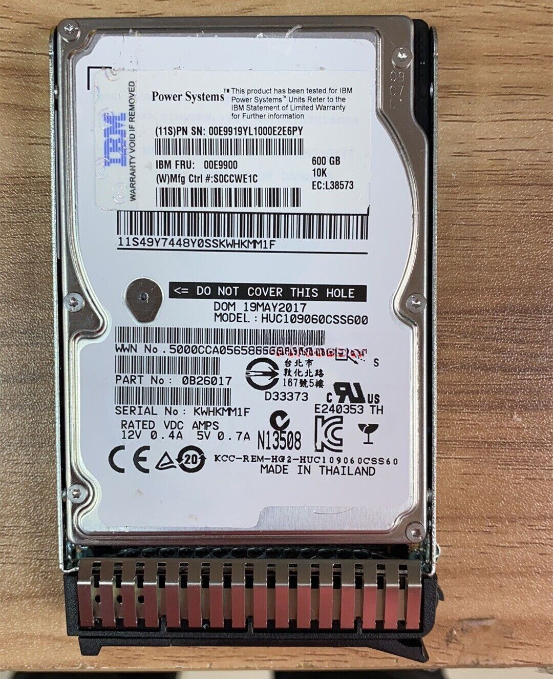Compatible IBM ESD5 00E9900 00E9919 00E9920 600GB 10K SAS 2.5''Power8 Hard Drive