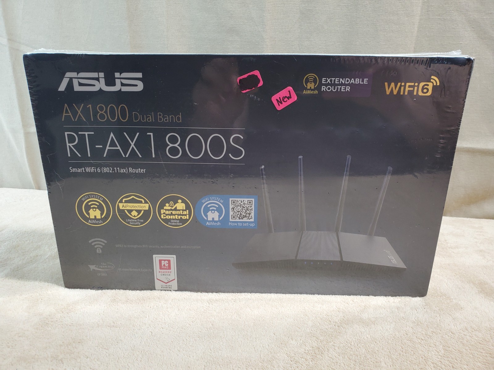 ASUS RT-AX1800S Dual-Band Gigabit Wireless WiFi 6 Router New Factory Wrap