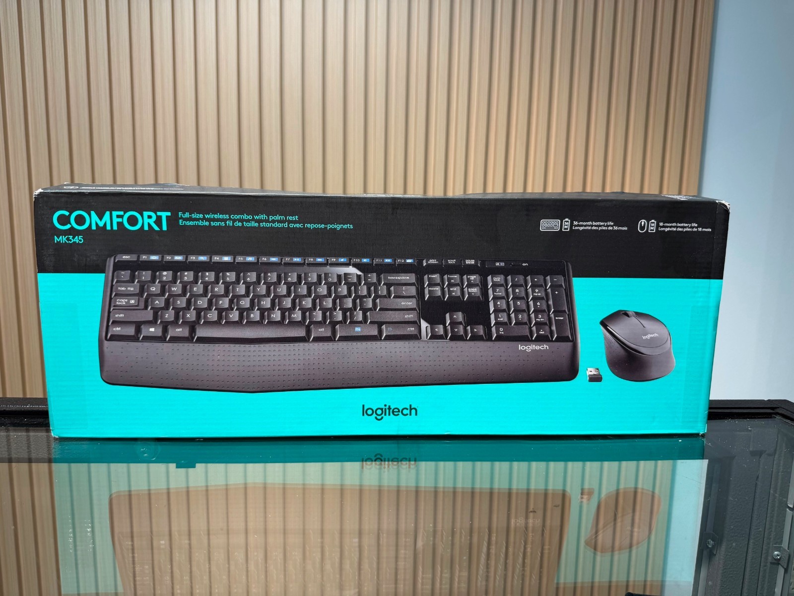 logitech comfort wave wireless keyboard and mouse mk345 combo