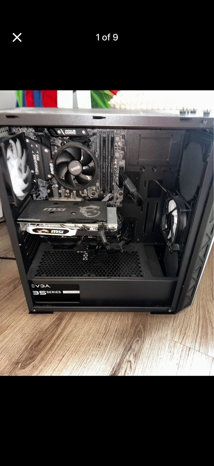 Montech MSI Gaming Desktop Tower, AMD, TOMAHAWK MAX, MSI GeForce GTX, RGB, Black