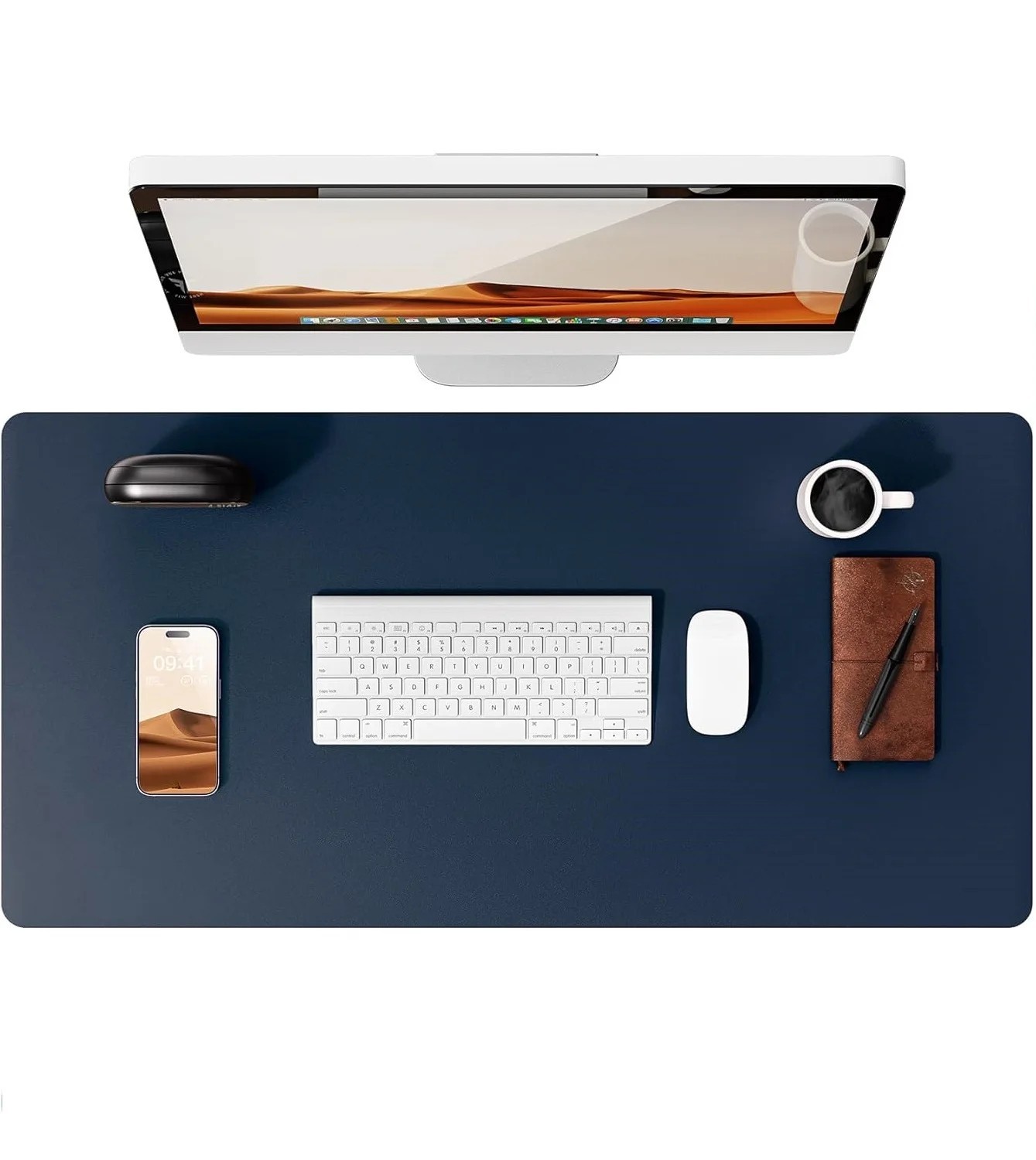 Large Mouse And Keyboard Pad Non-Slip PU Leather Desk Protector For Laptop Gift