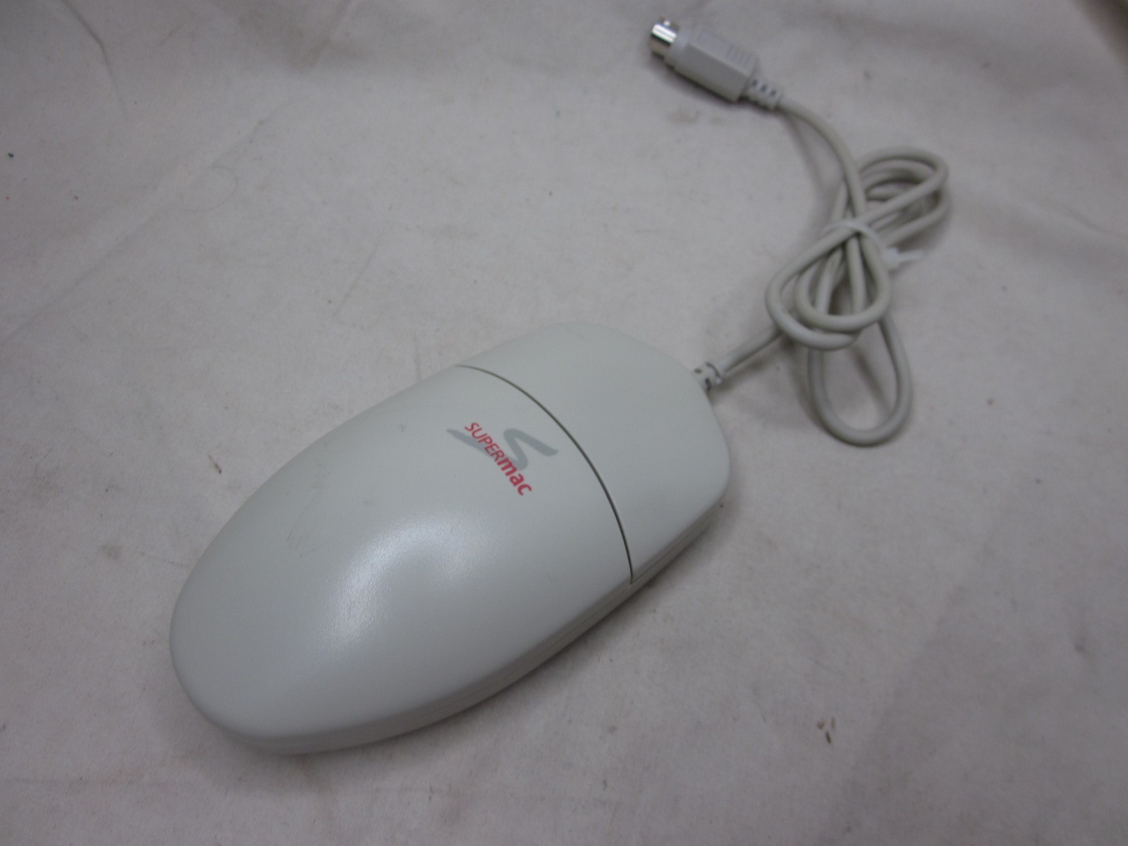 vintage SUPERMAC One Button Mouse computer pc single 12BMAC-MM01