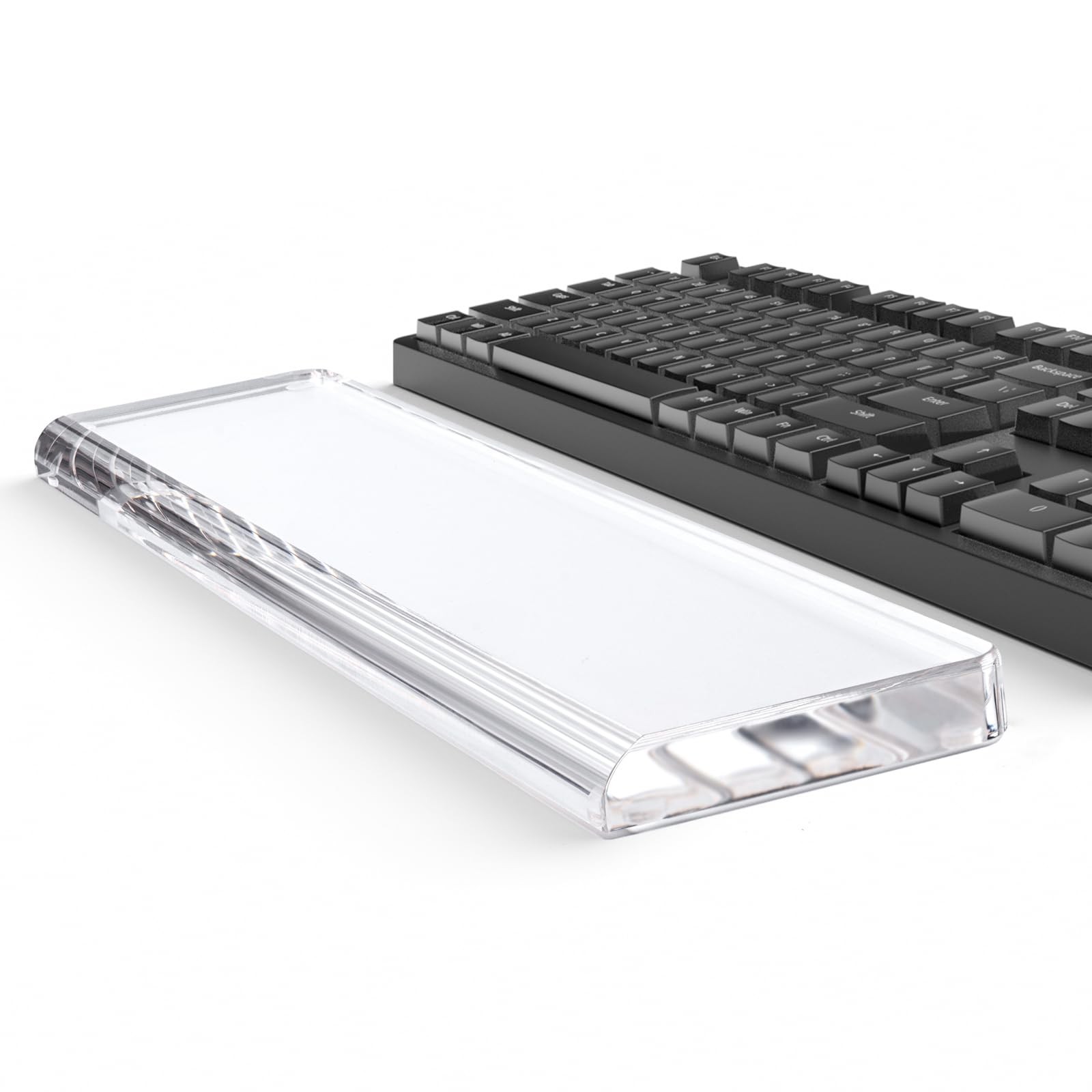 Clear Acrylic Keyboard Wrist Rest Mechanical Ergonomic Palm Pad AntiSlip