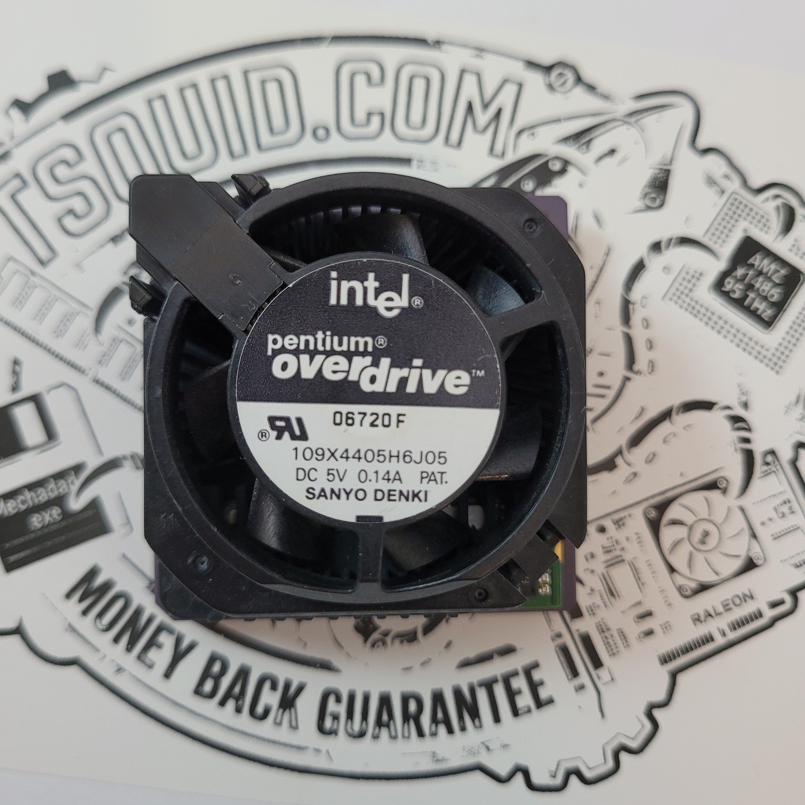 Intel Pentium OverDrive CPU 180MHz MMX SL2FE Socket 5 7 Retro Processor Fan