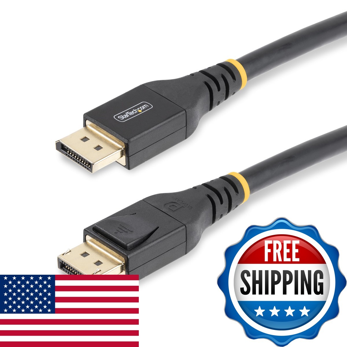StarTech 25ft Active DisplayPort 1.4 Cable, 8K 60Hz, HDR10, 4K 120Hz